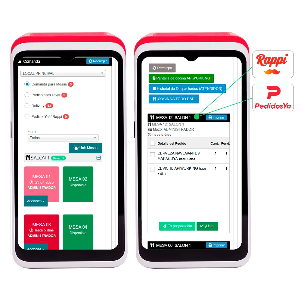 Sistema para restaurantes